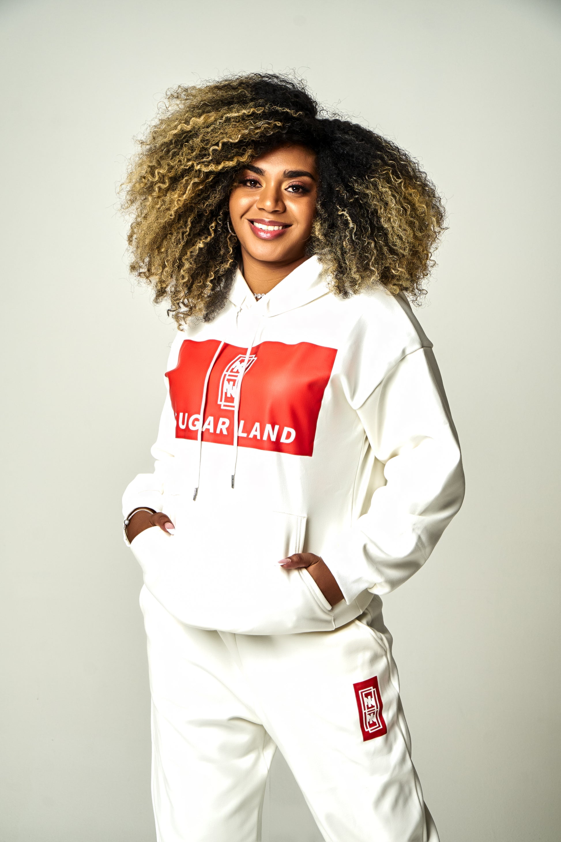 SUGARLAND X NIKEL Complete Set, White  Hoodie And Pants.