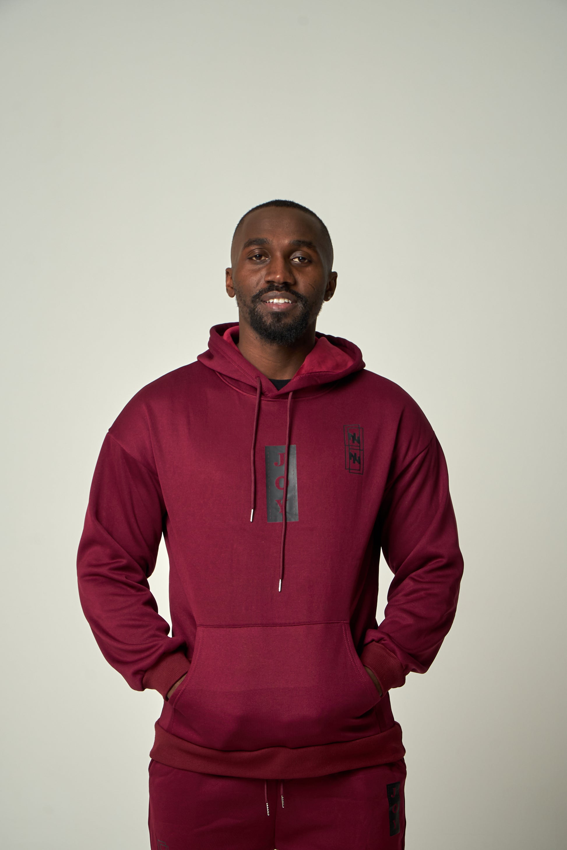 JOY X NIKEL Complete set,  Burgundy Insulated Hoodie And Pants