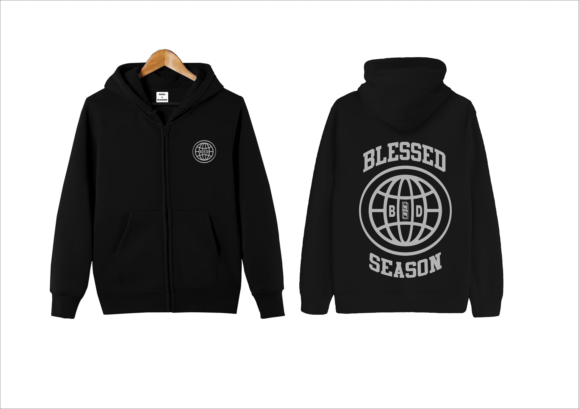 Blessed complete set black hoodie and pants