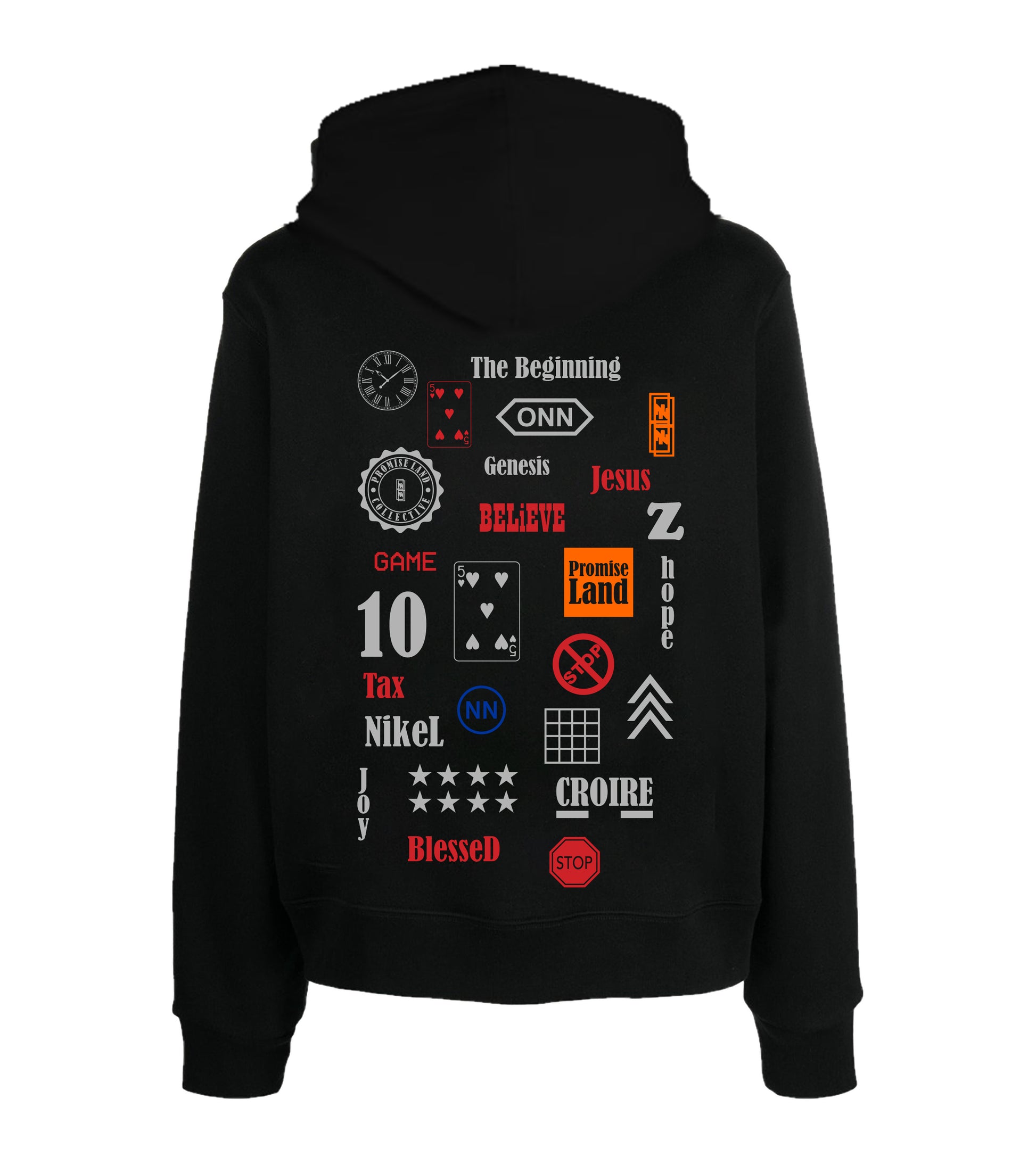 Nikel black monogram oversize hoodie