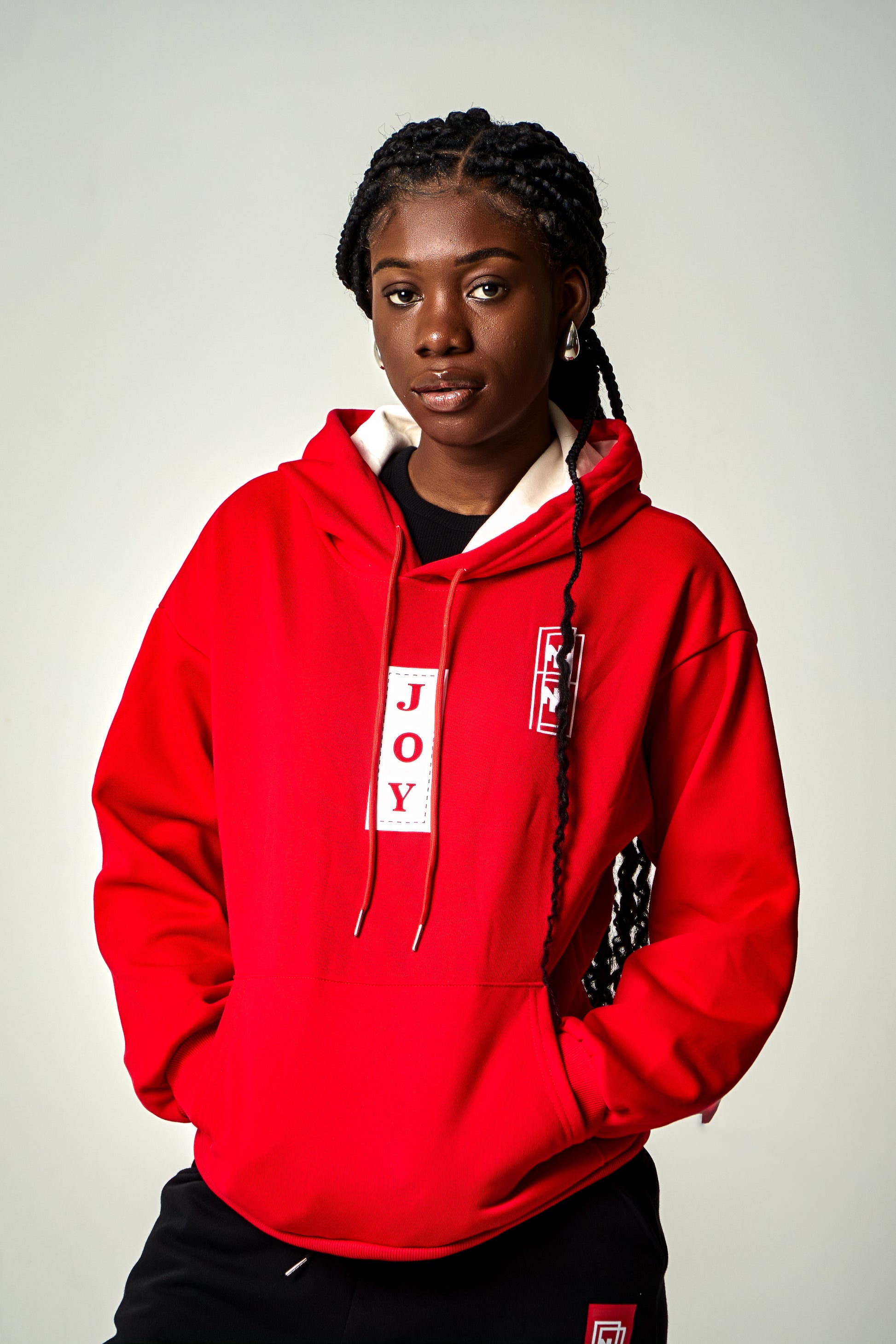 JOY X NIKEL Complete Set,   Insulated Insulated Red Hoodie And Jogger