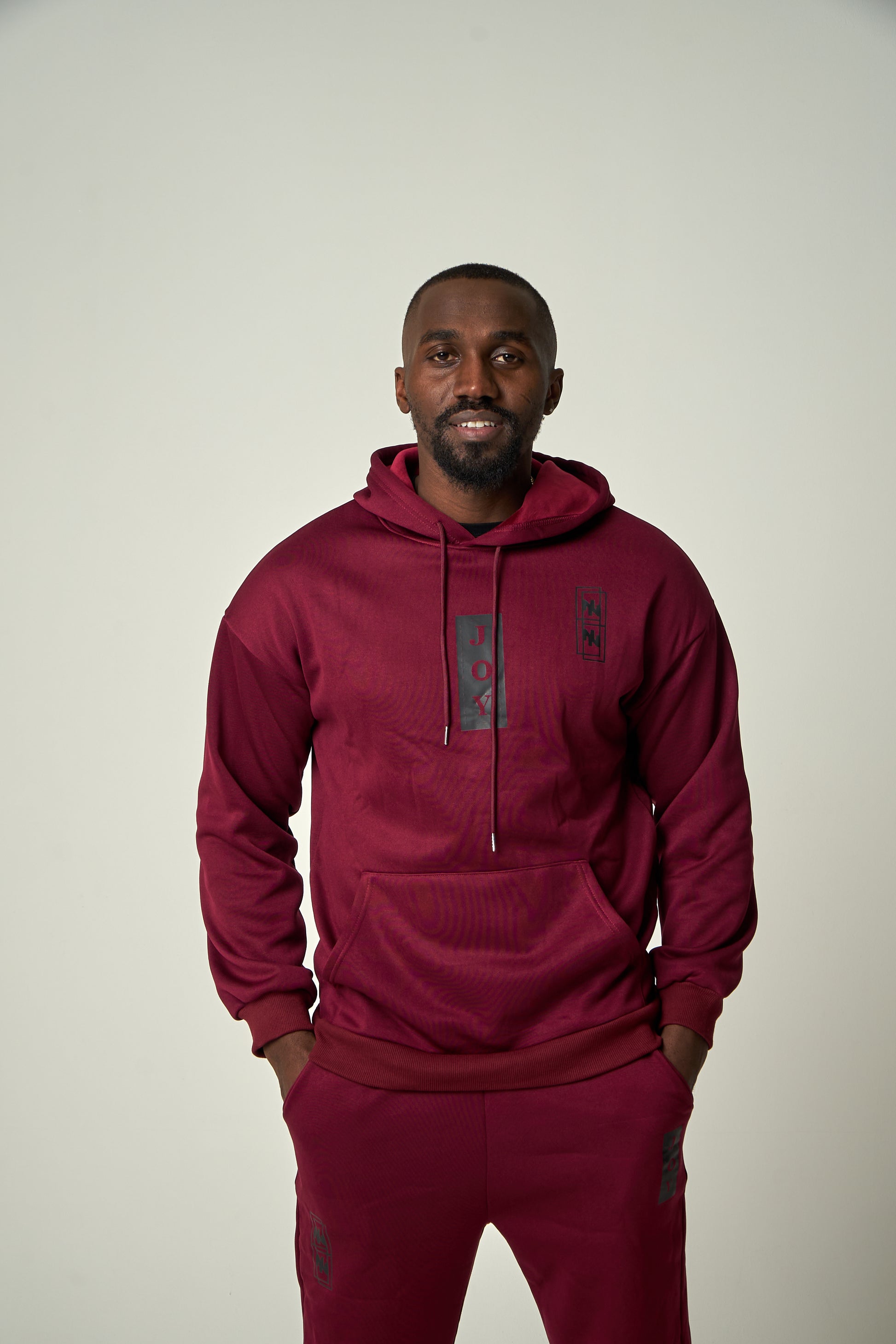 JOY X NIKEL Complete set,  Burgundy Insulated Hoodie And Pants