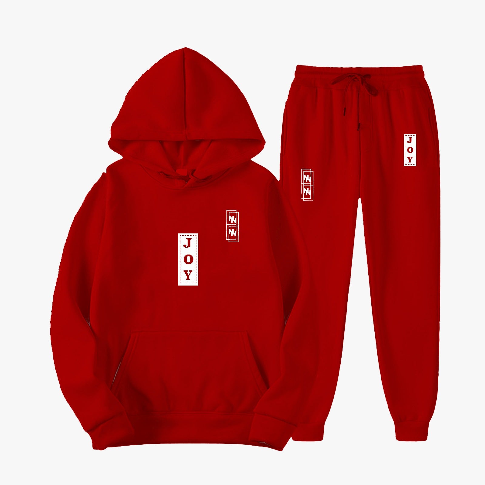 JOY X NIKEL Complete Set, Insulated Insulated Red Hoodie And Jogger