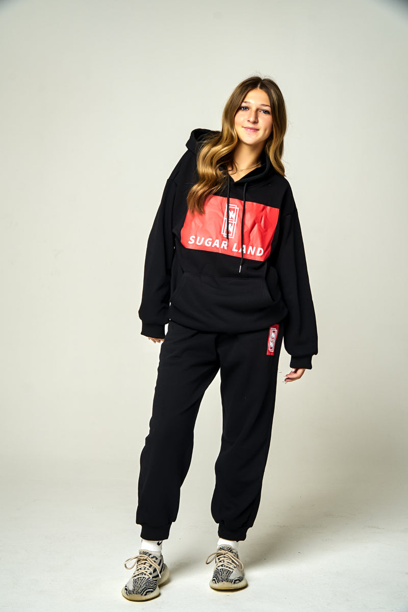 SUGARLAND X NIKEL Complete Set, Black Hoodie And Pants.