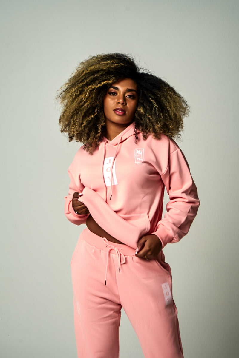 JOY X NIKEL Complete Set,   Insulated  Coral pink Hoodie And Jogger