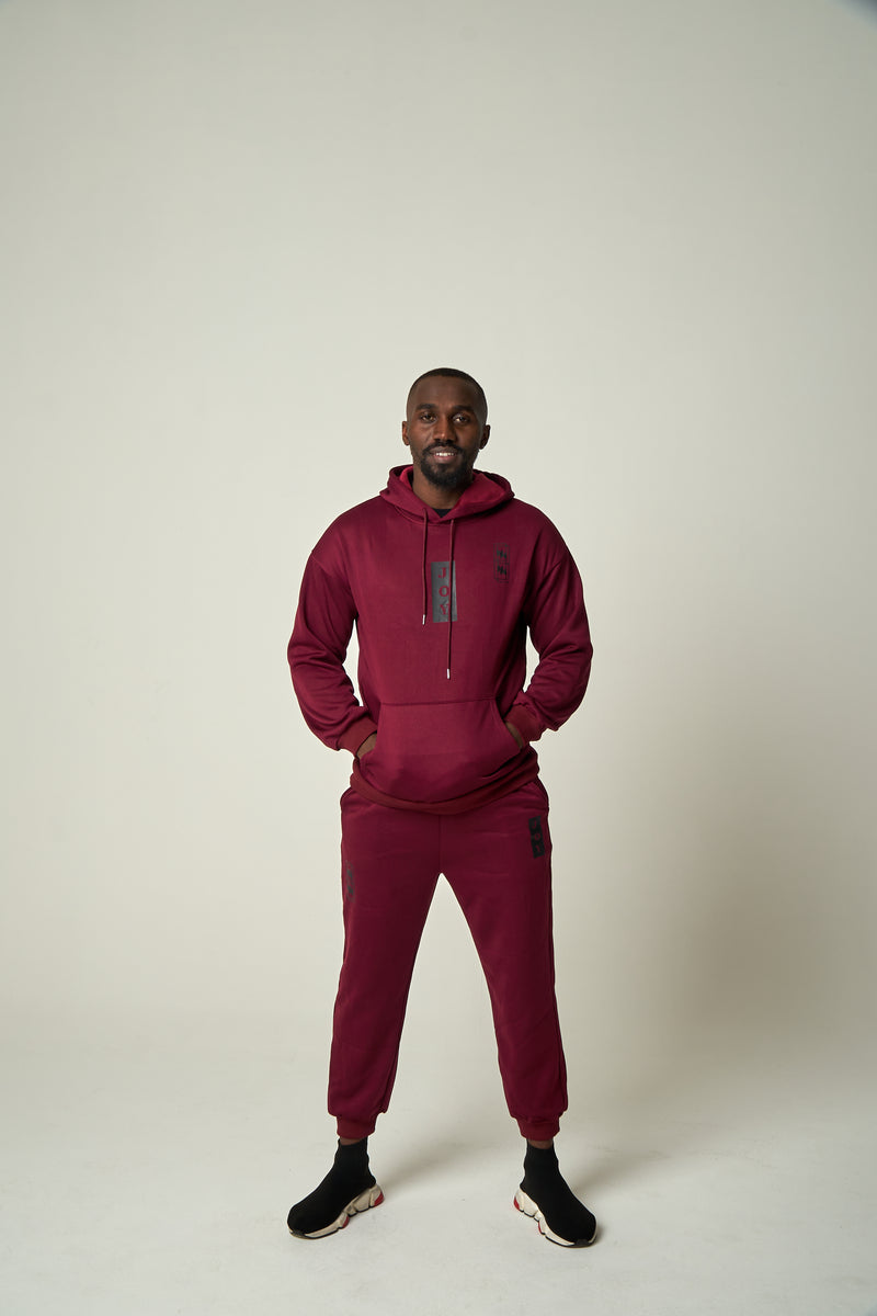 JOY X NIKEL Complete set,  Burgundy Insulated Hoodie And Pants