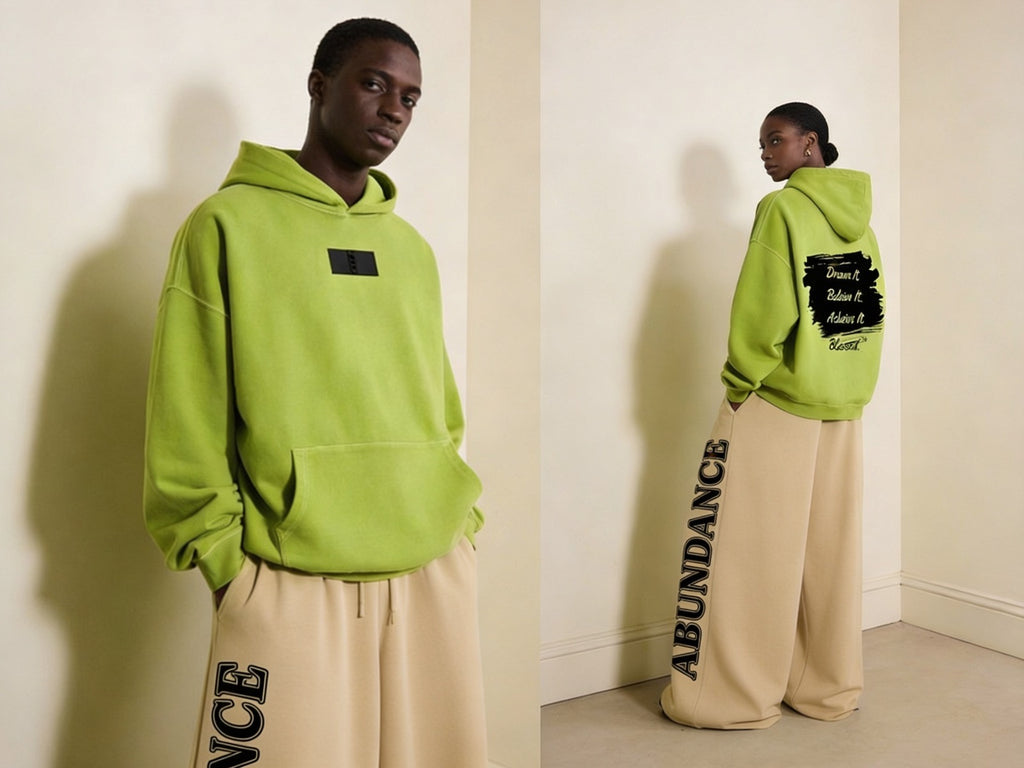 Lermon green oversize unisex hoodie