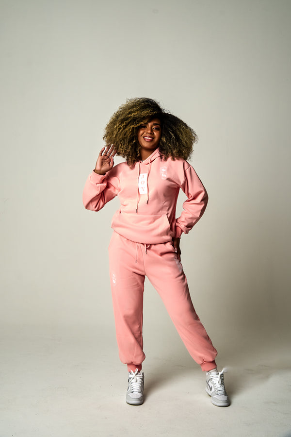 JOY X NIKEL Complete Set,   Insulated  Coral pink Hoodie And Jogger