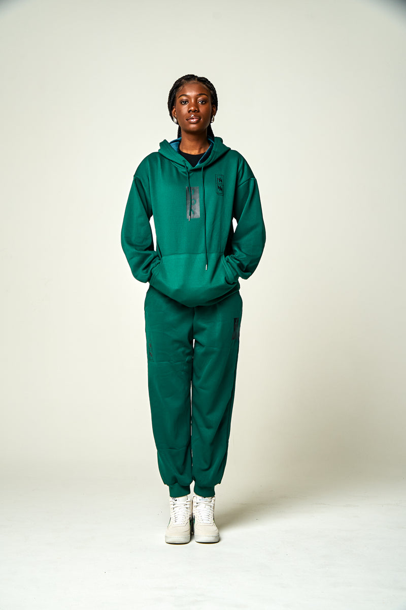 JOY X NIKEL Complete set, Green Insulated  Hoodie And pants