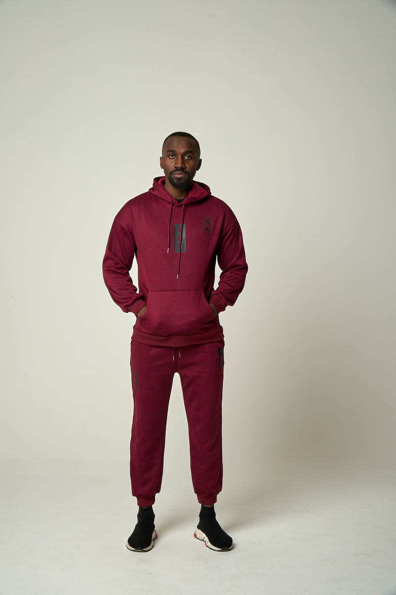 JOY X NIKEL Complete set,  Burgundy Insulated Hoodie And Pants