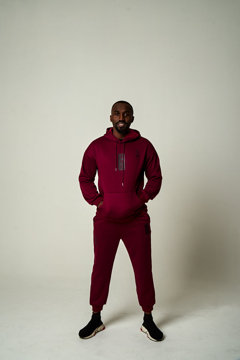 JOY X NIKEL Complete set,  Burgundy Insulated Hoodie And Pants