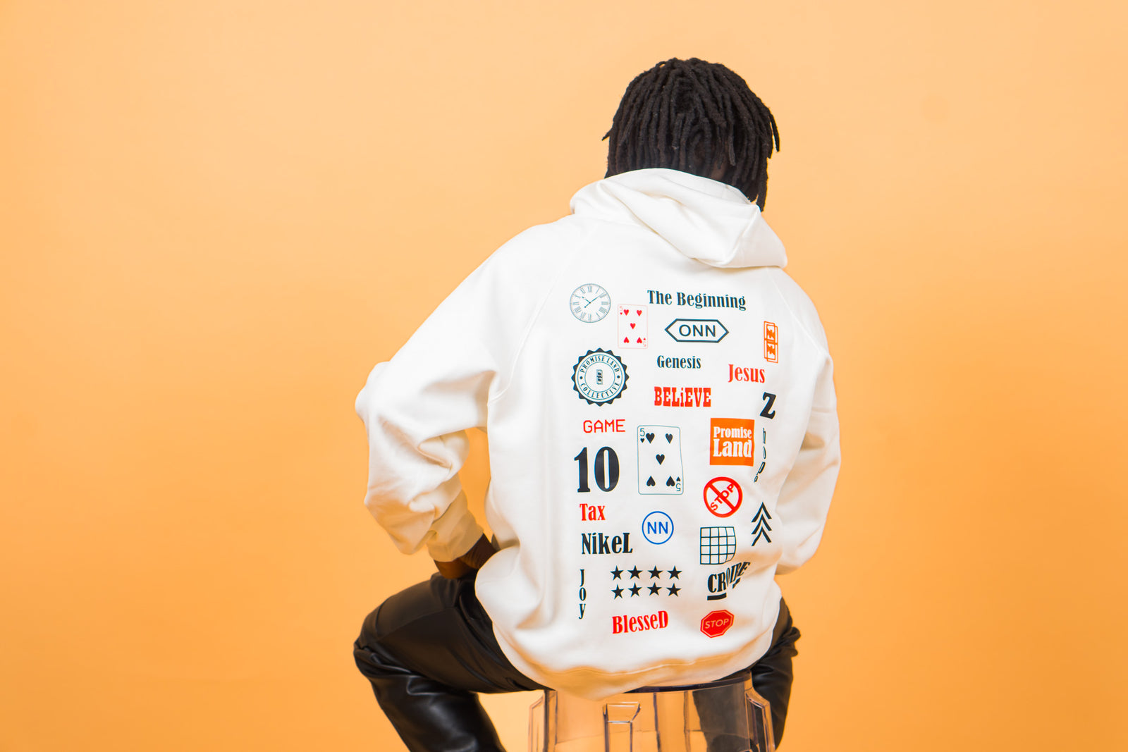 NIKEL white monogram oversize hoodie – NIKEL CLOTHING