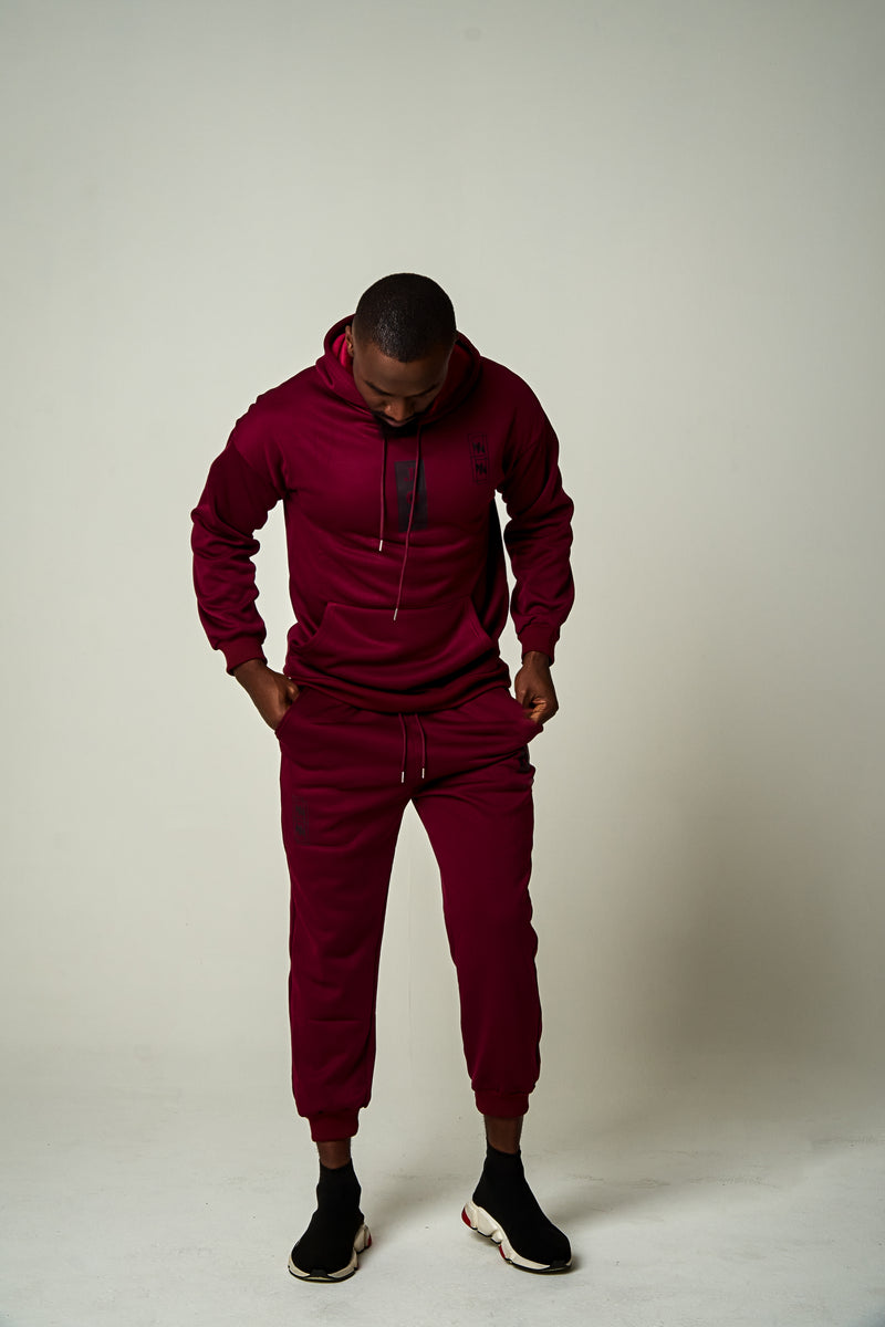 JOY X NIKEL Complete set,  Burgundy Insulated Hoodie And Pants