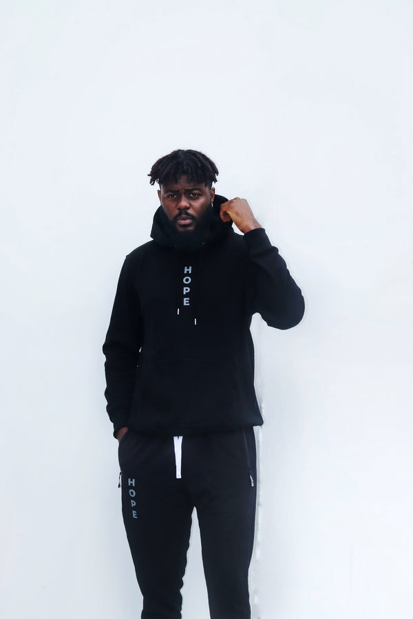 NIKEL BLACK HOPE  COMPLETE SET HOODIE AND SWEATPANTS